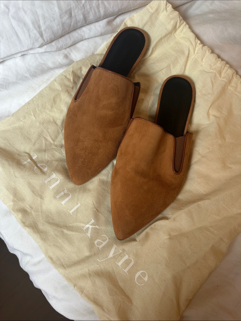 Never Worn Jenni Kayne Brown Suede Mules